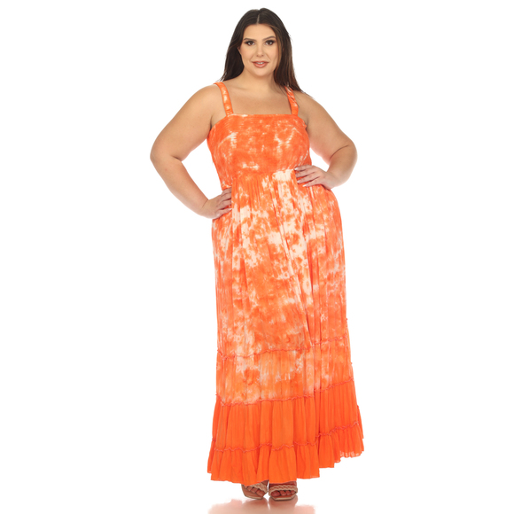 Plus Size Smocked Ruffle Maxi Dress - Picture 5 of 5
